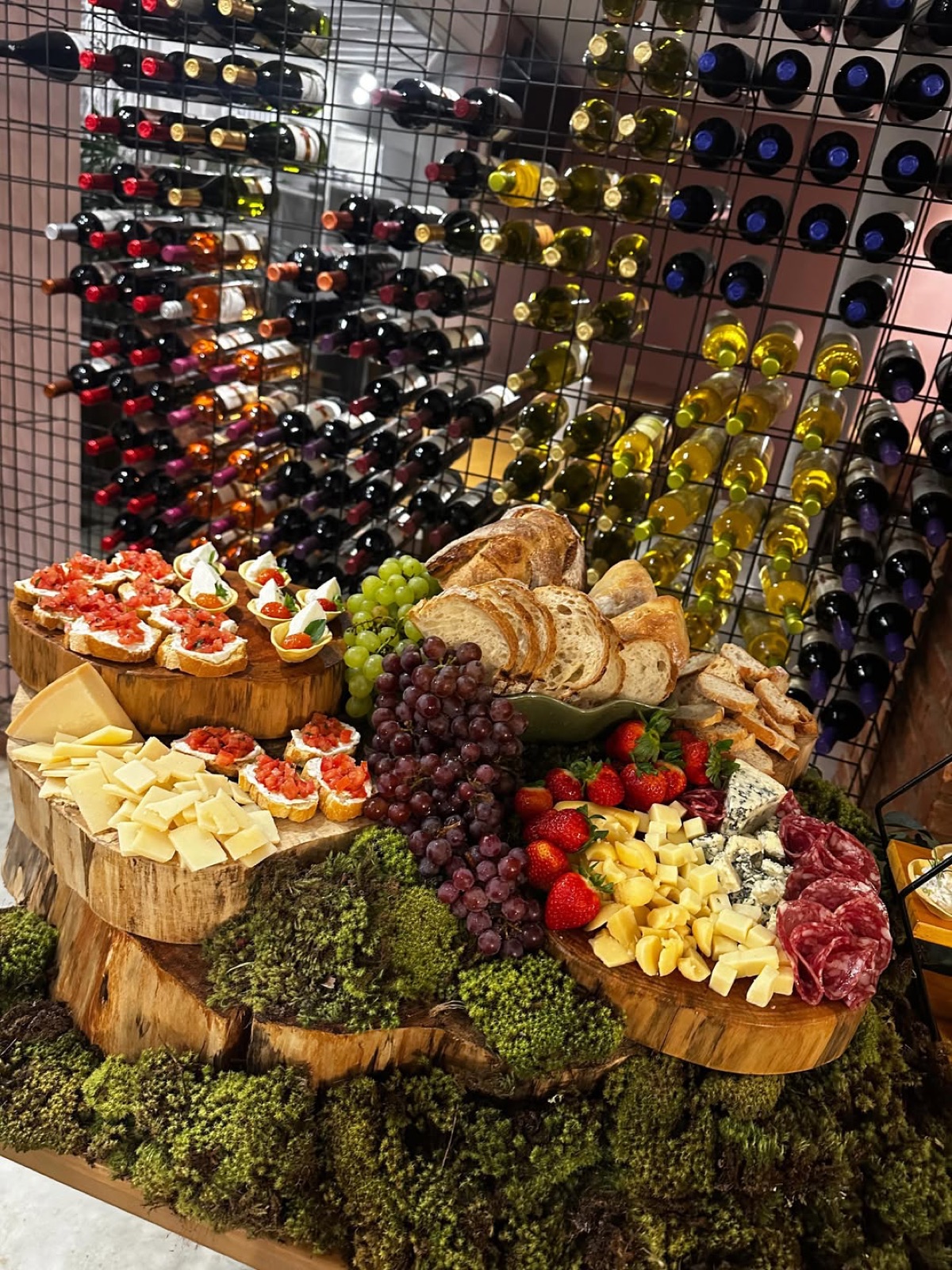 Mesa de degustação montada no Garden Experience